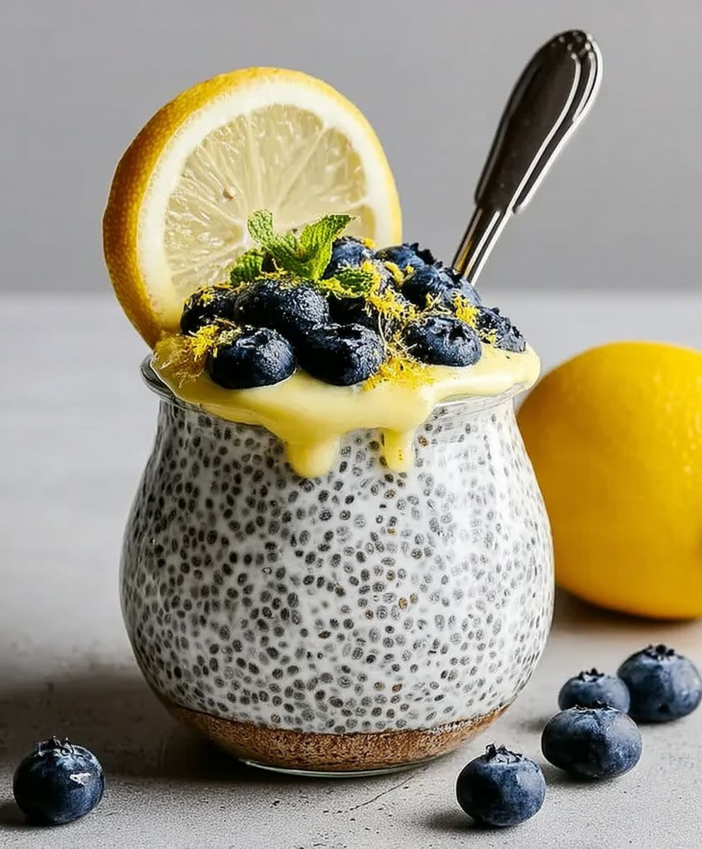 Zitronen Chia Pudding