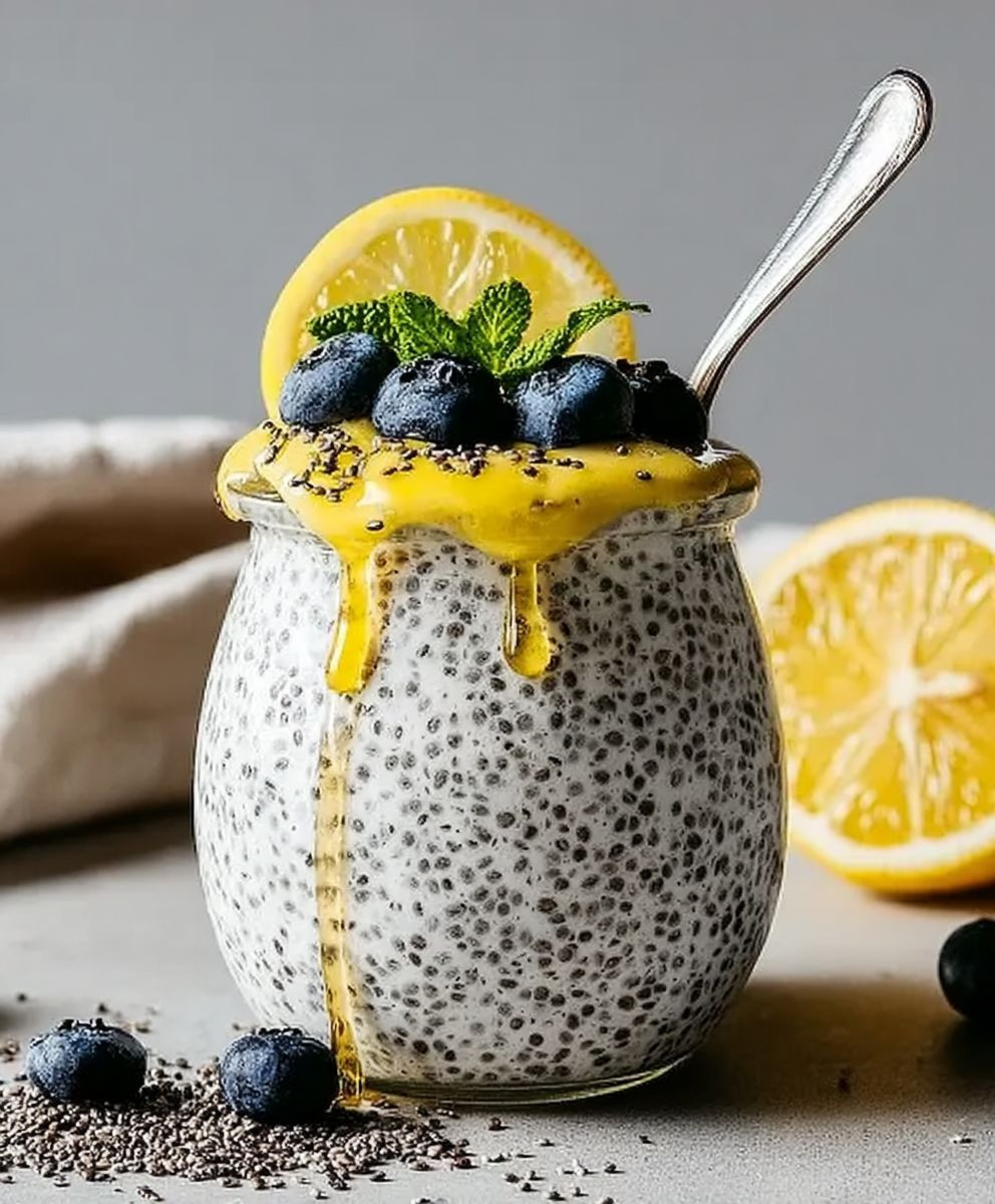 Zitronen Chia Pudding