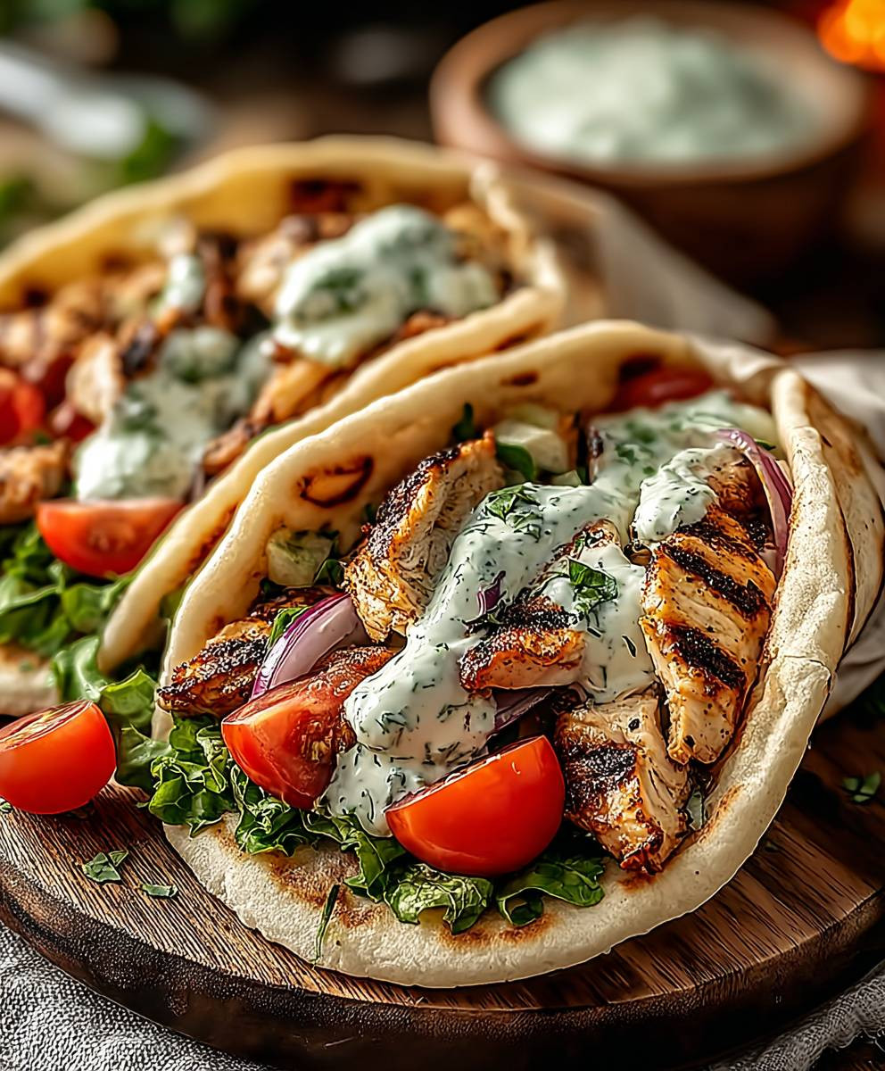Griechische Hähnchen Gyros