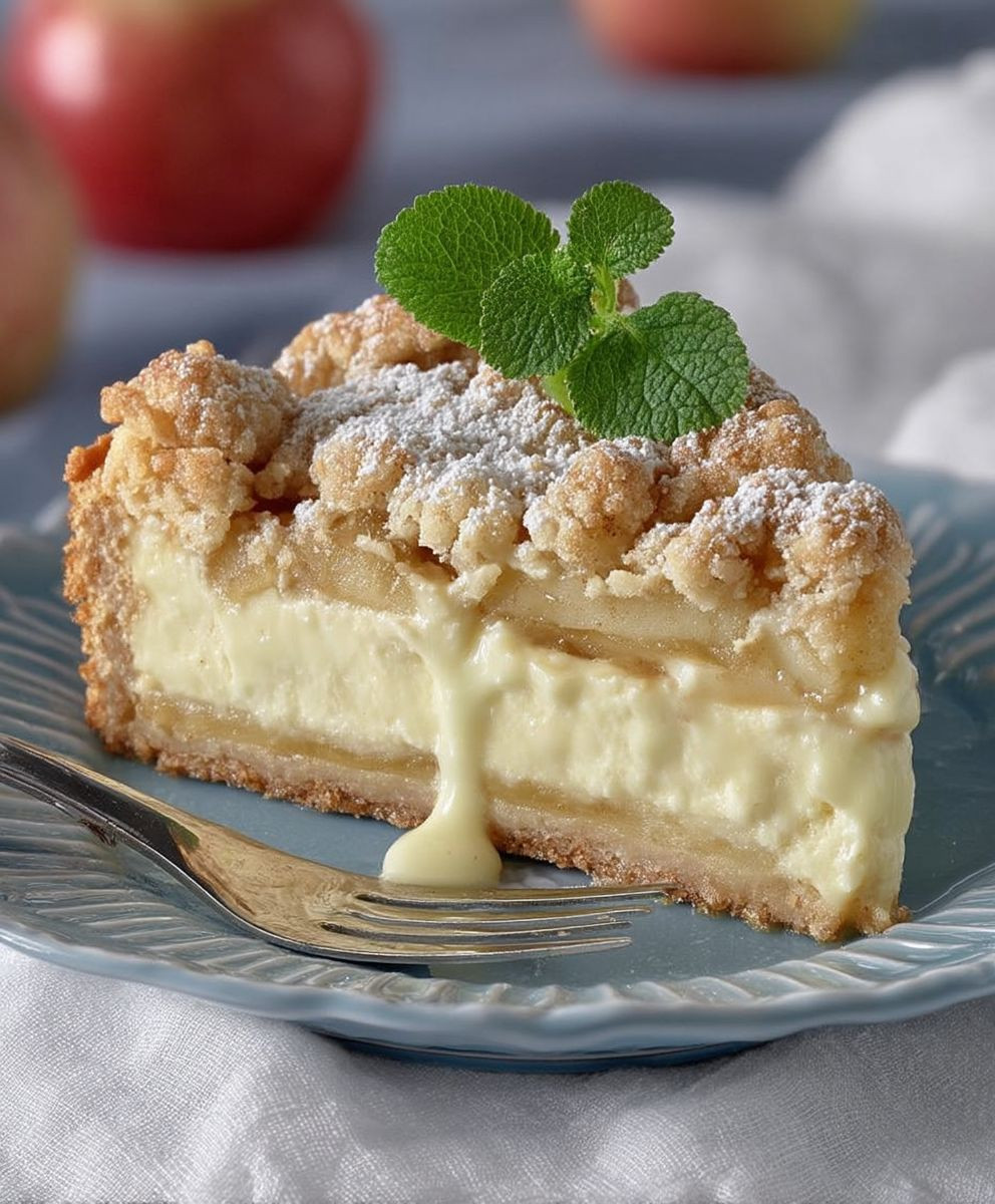 Apfel Pudding Kuchen
