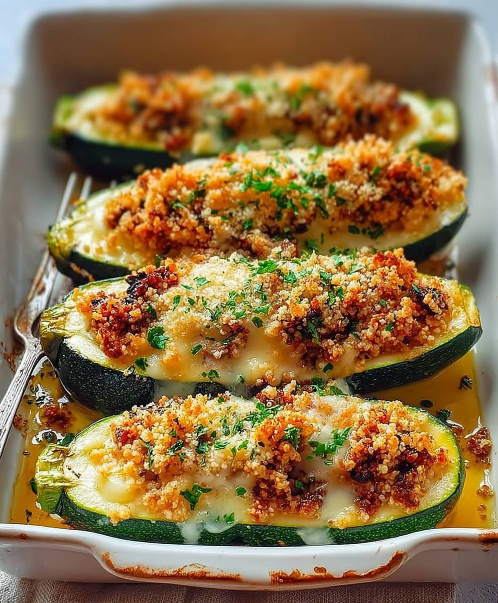 Gefüllte Zucchini Couscous Feta