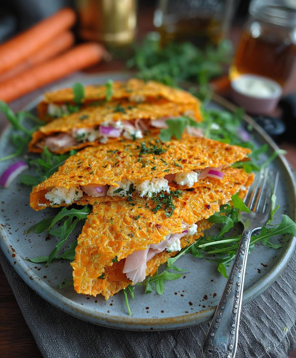 Proteinreiche Karotten Wraps