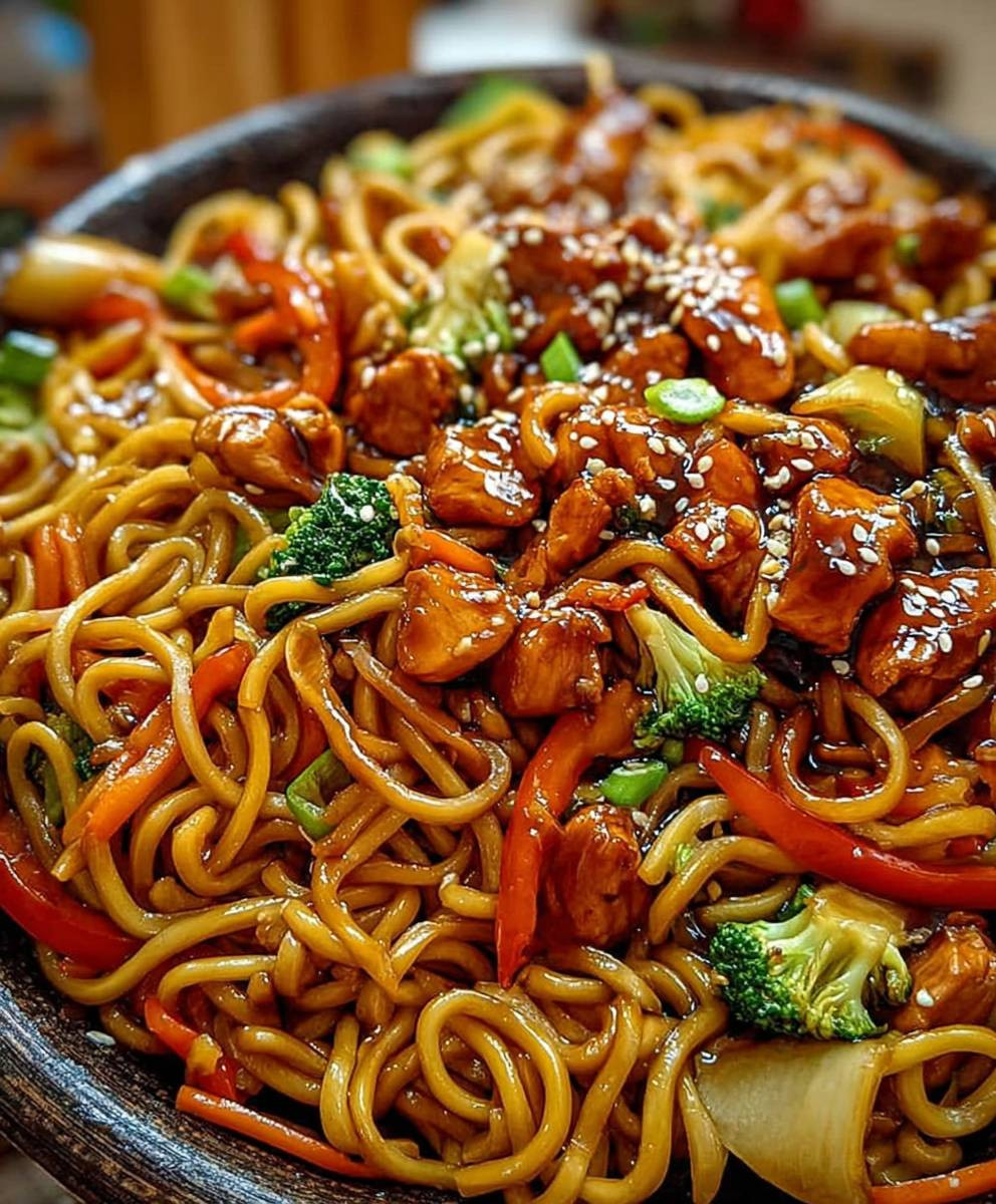 Hähnchen Teriyaki Nudeln schnell zubereiten