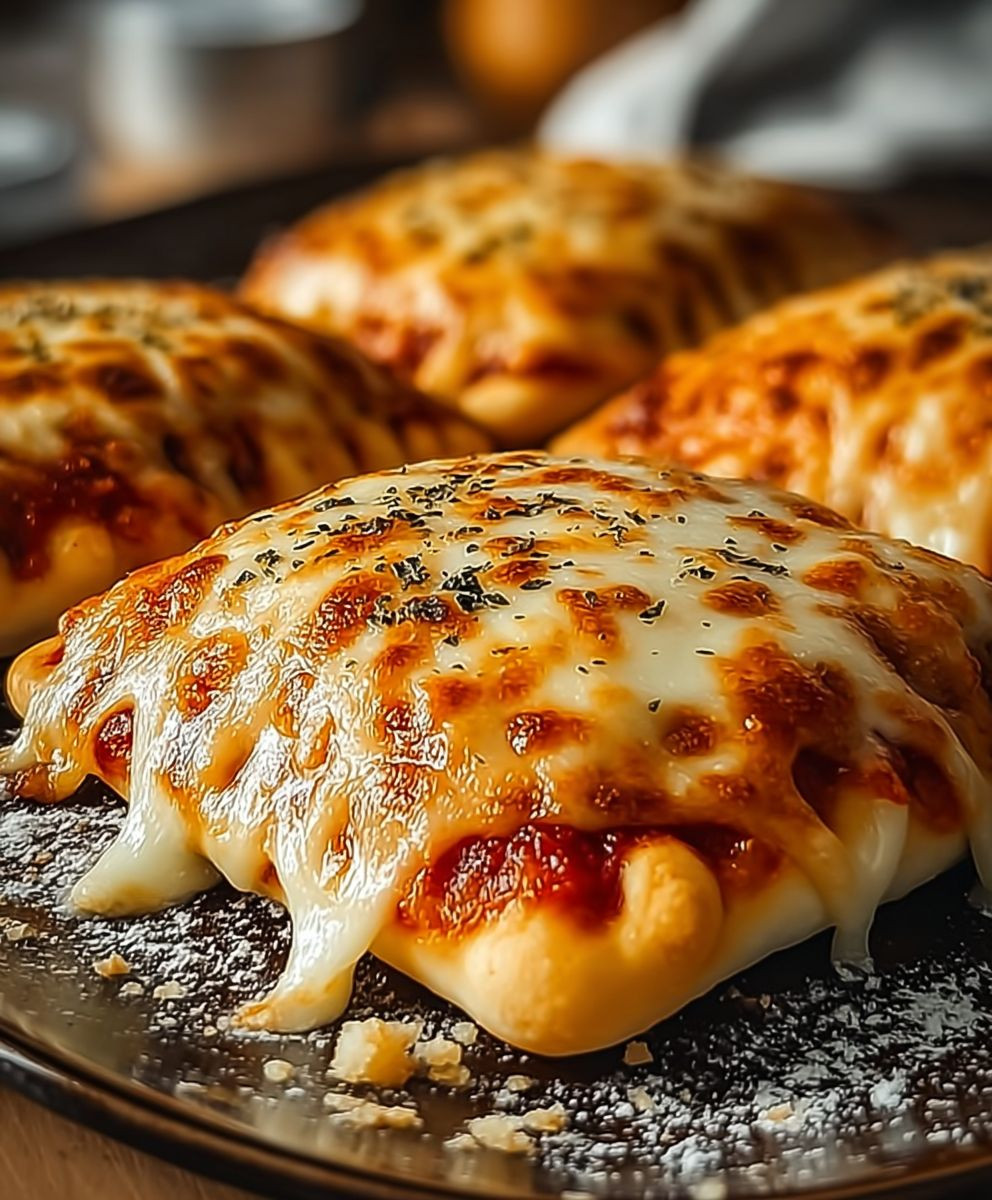 Einfache Käse Pizza Taschen