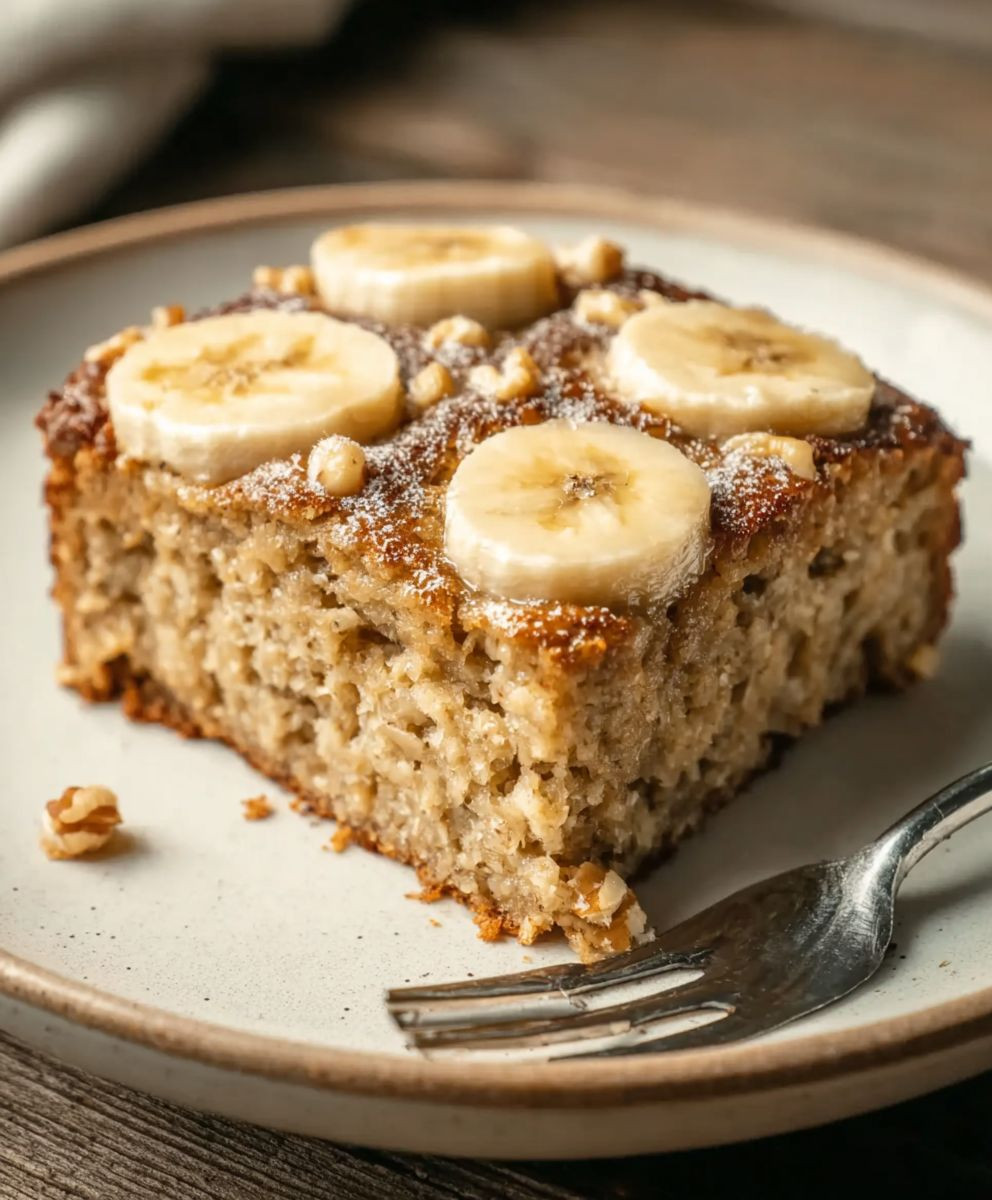 Gesunder Haferflocken Bananen Kuchen
