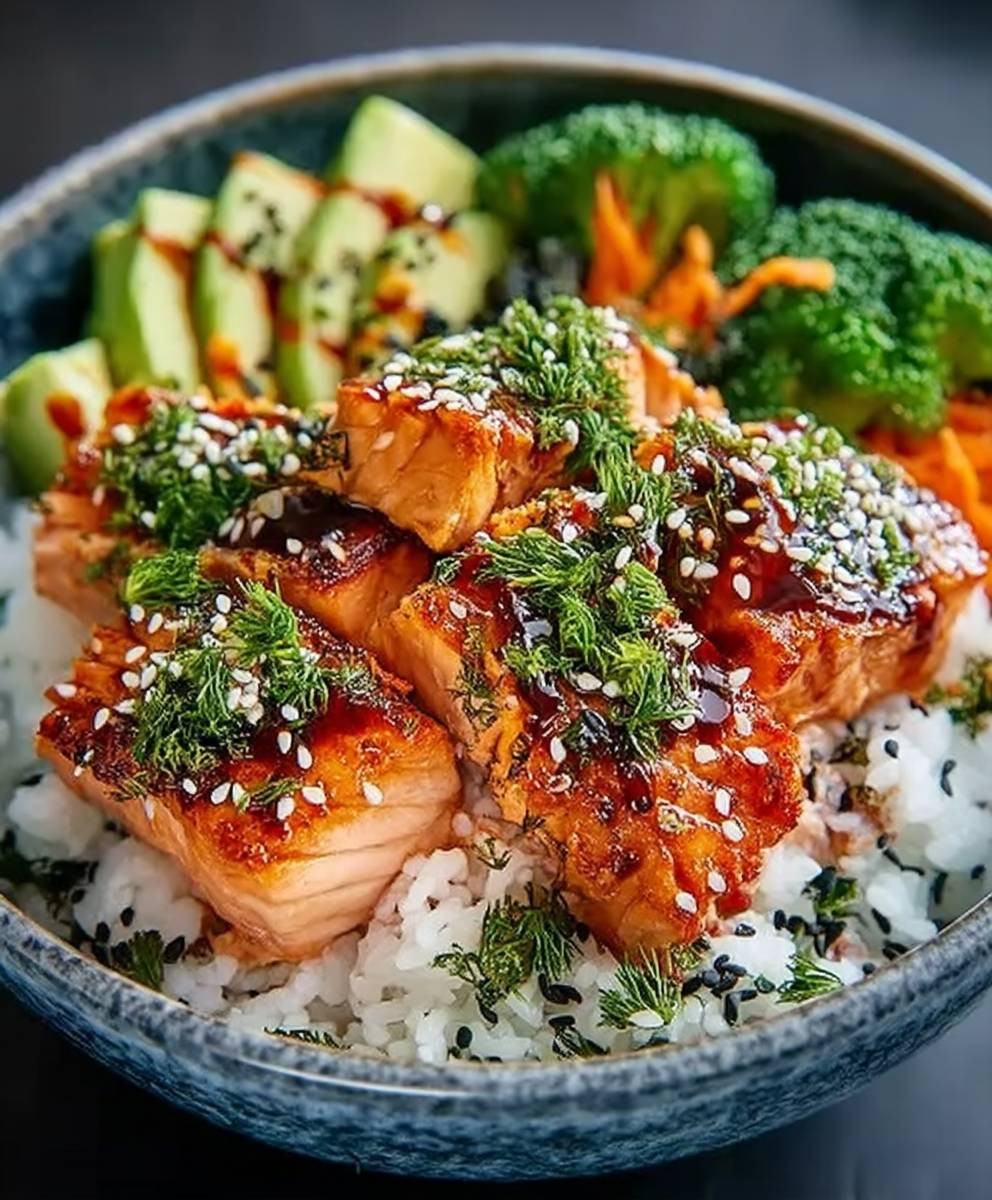 Knusprige Lachs Bowls