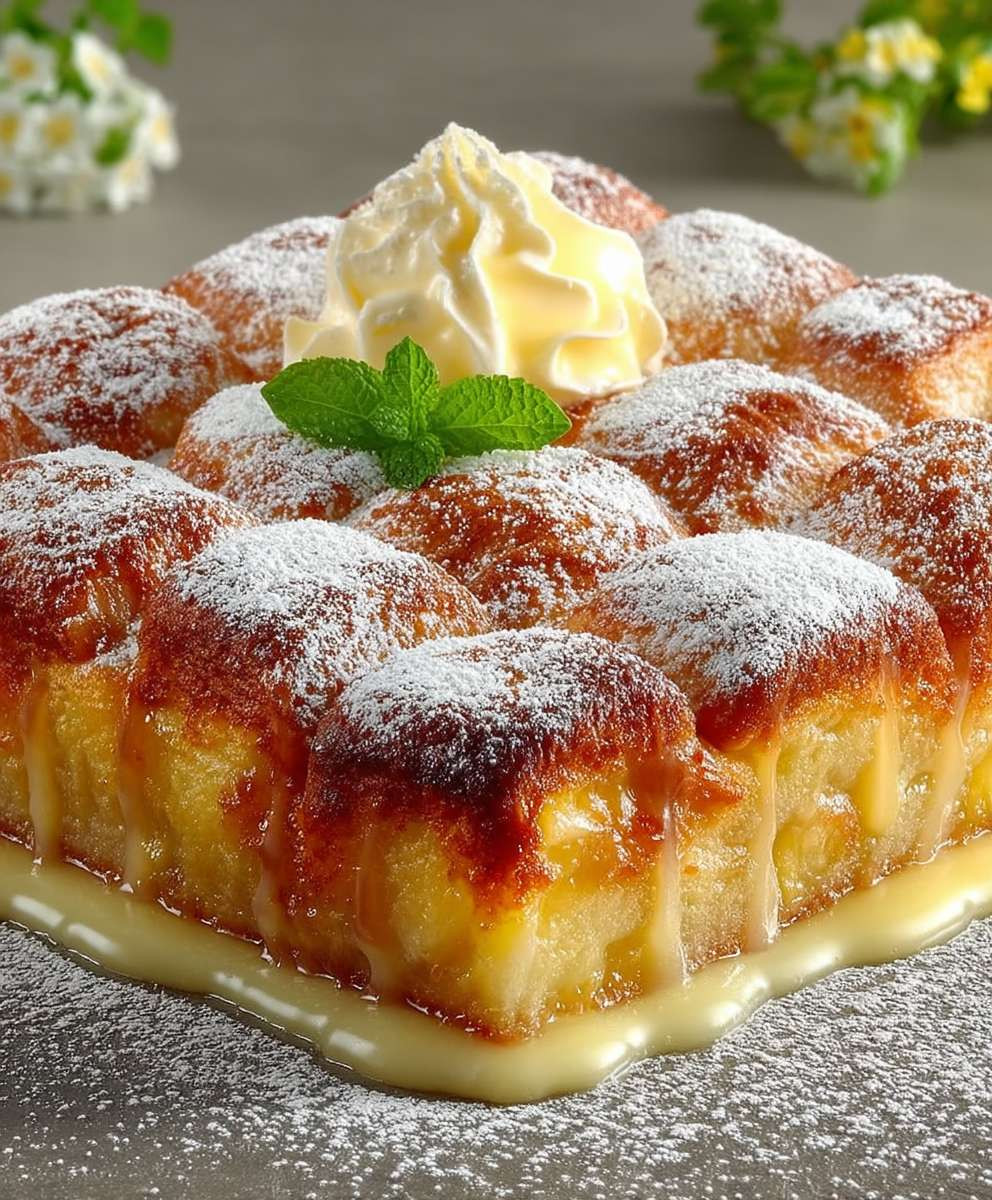 Apfelkuchen mit Vanillepudding