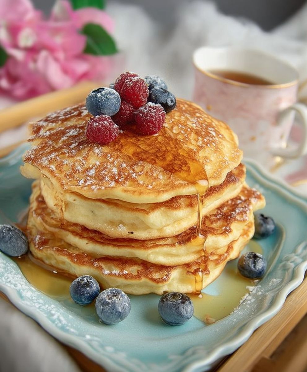 Zuckerfreie Quark Haferflocken Pancakes