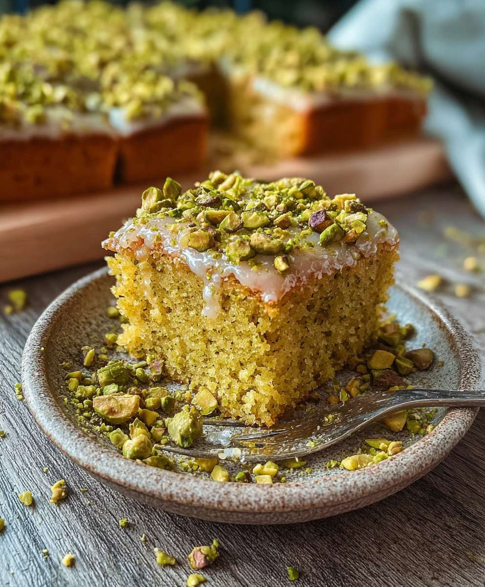 Pistazienkuchen Zitrone Mandeln glutenfrei