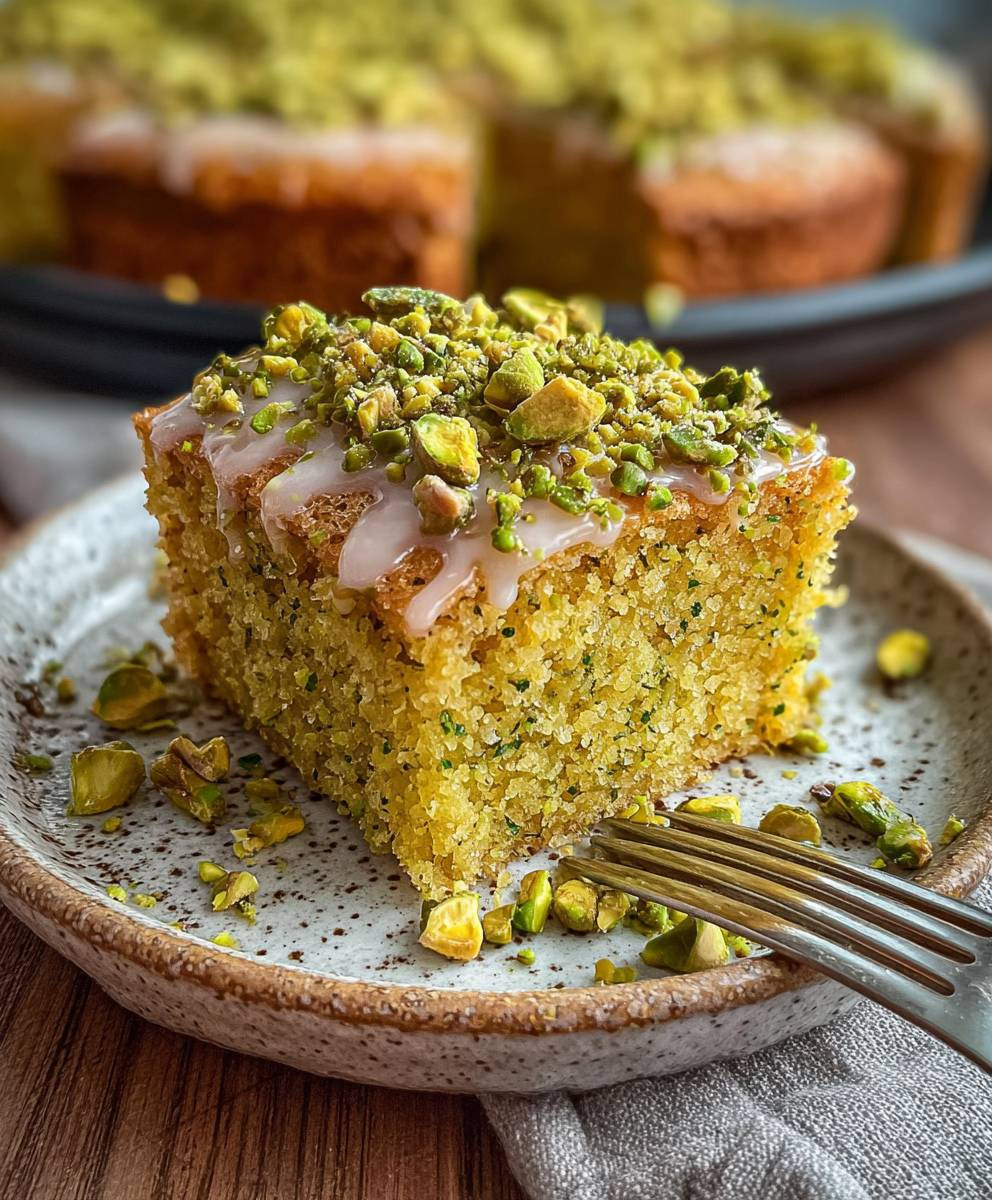 Pistazienkuchen Zitrone Mandeln glutenfrei