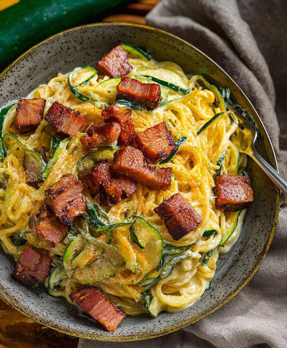 Zucchini Pancetta Pasta