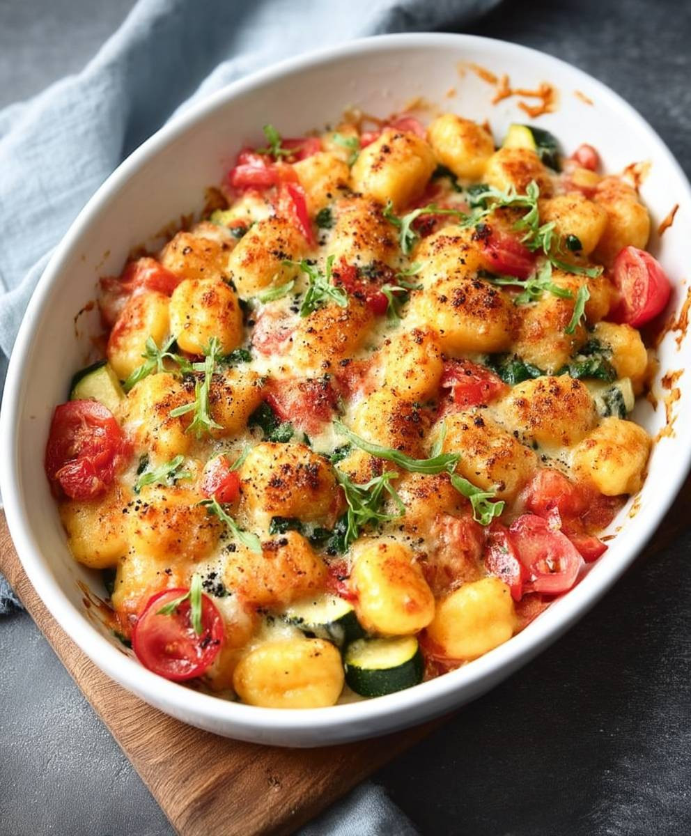Ajvar Gnocchi mit Gemüse