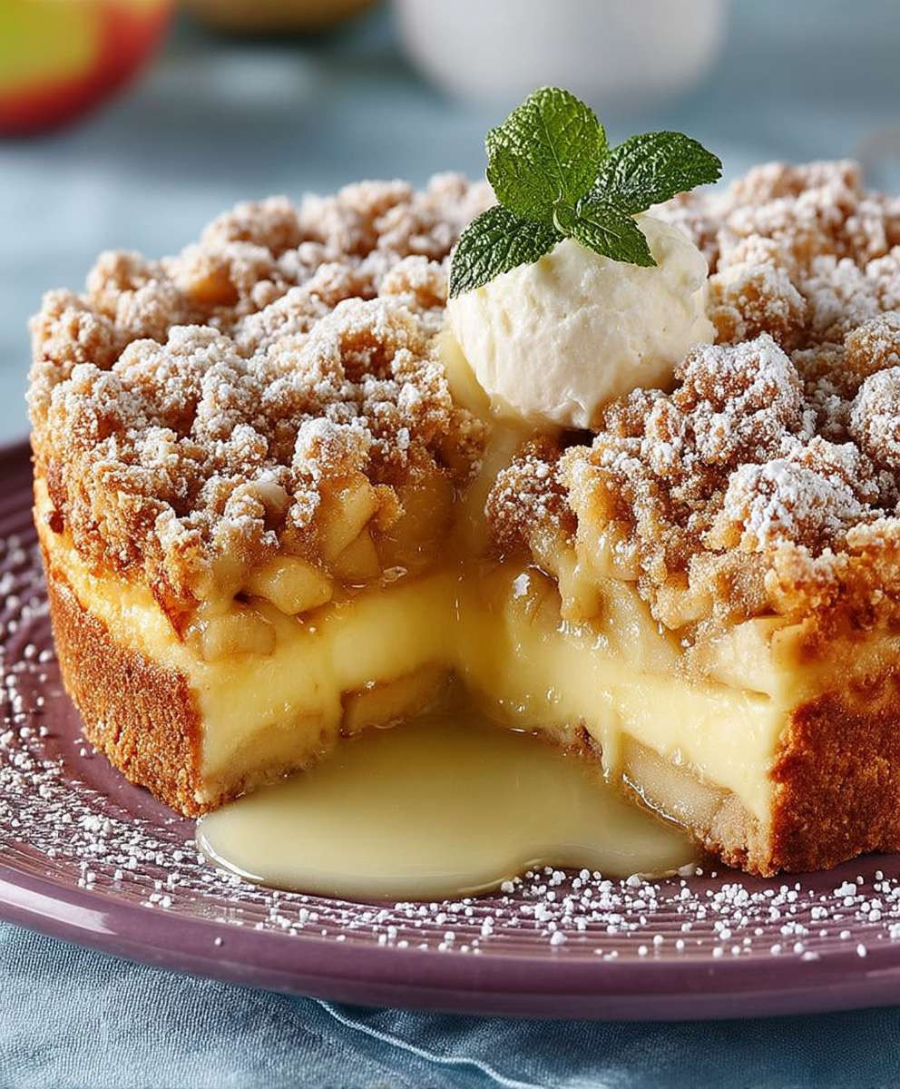Apfelkuchen Vanillepudding saftig einfach
