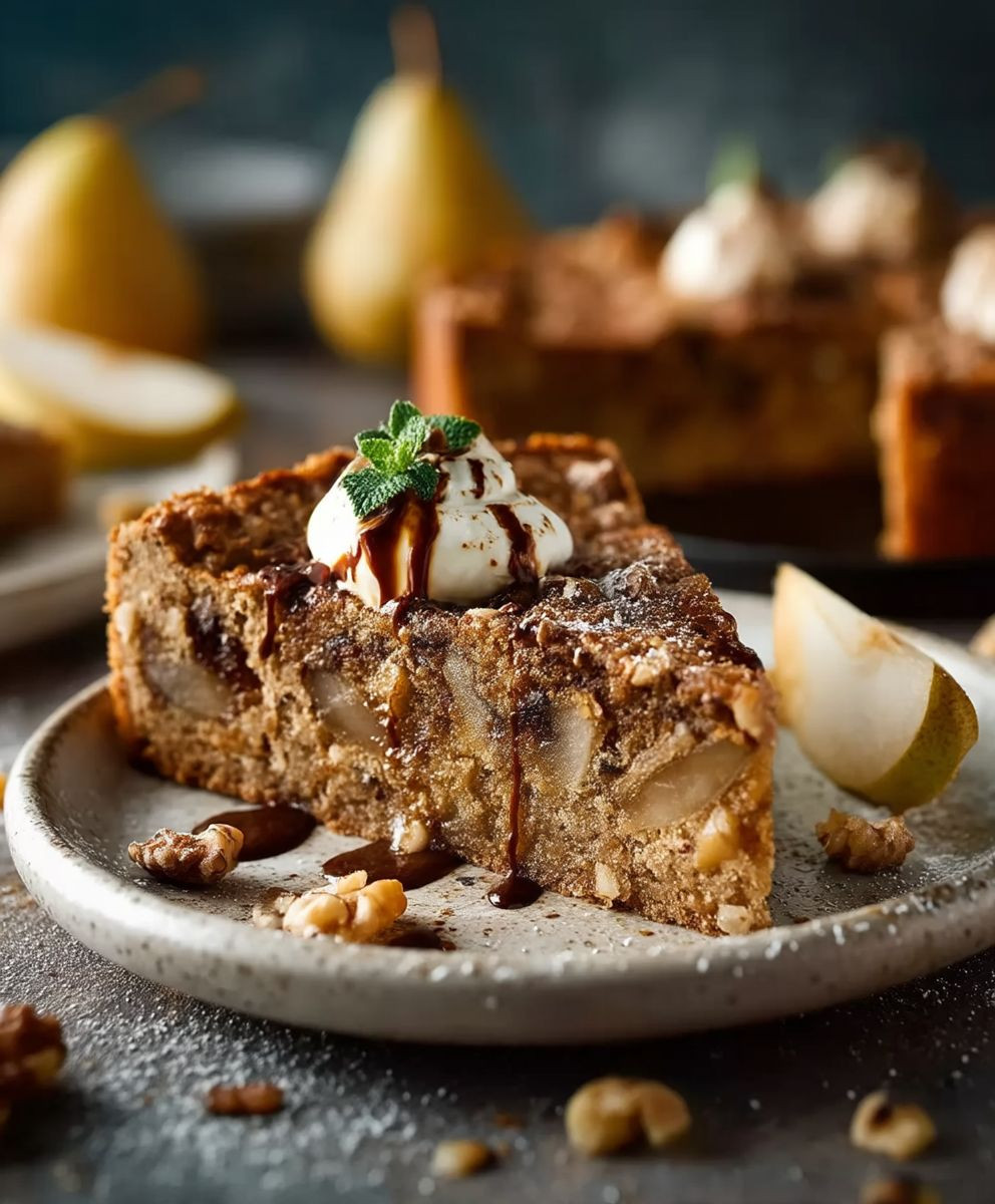 Birnen Walnusskuchen backen