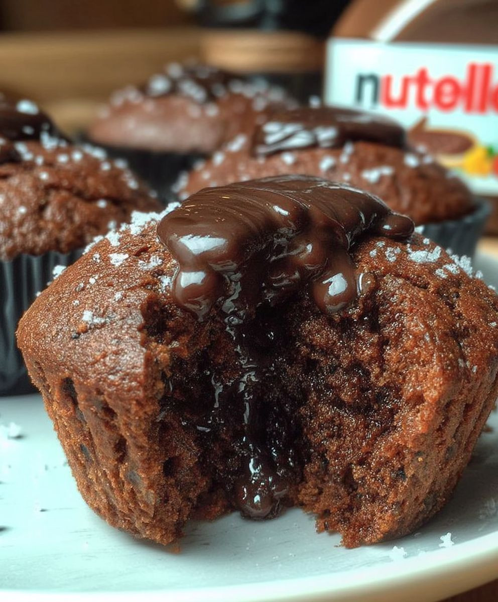 Schoko Muffins Nutella Kern