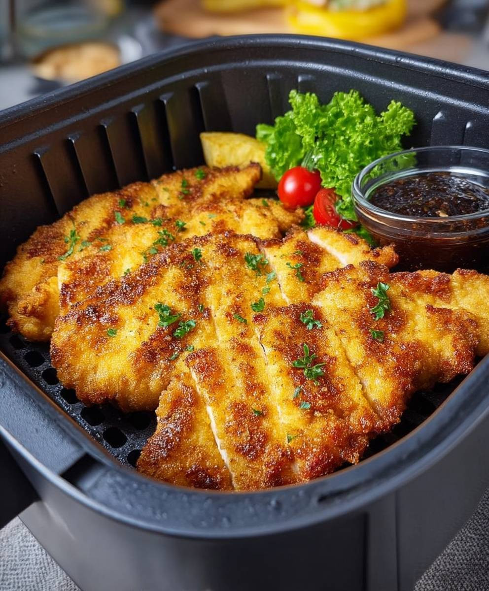 Heißluftfritteuse Schnitzel zubereiten