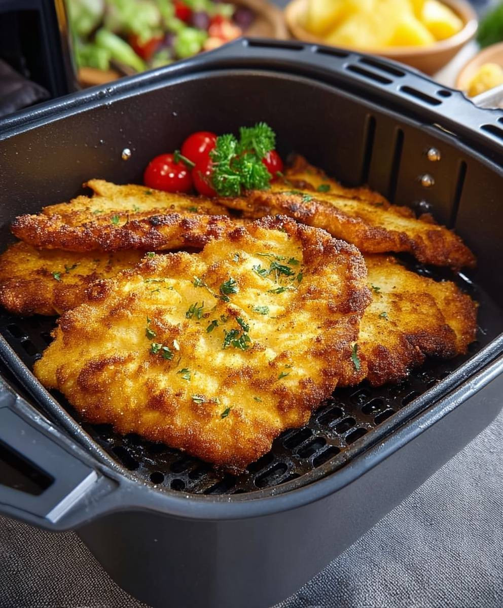 Heißluftfritteuse Schnitzel zubereiten