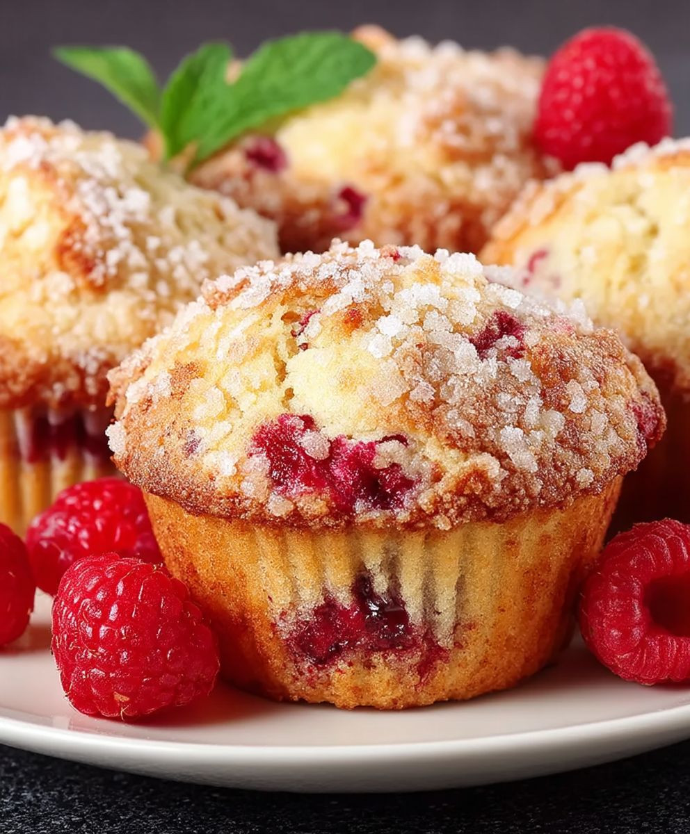 Himbeermuffins backen