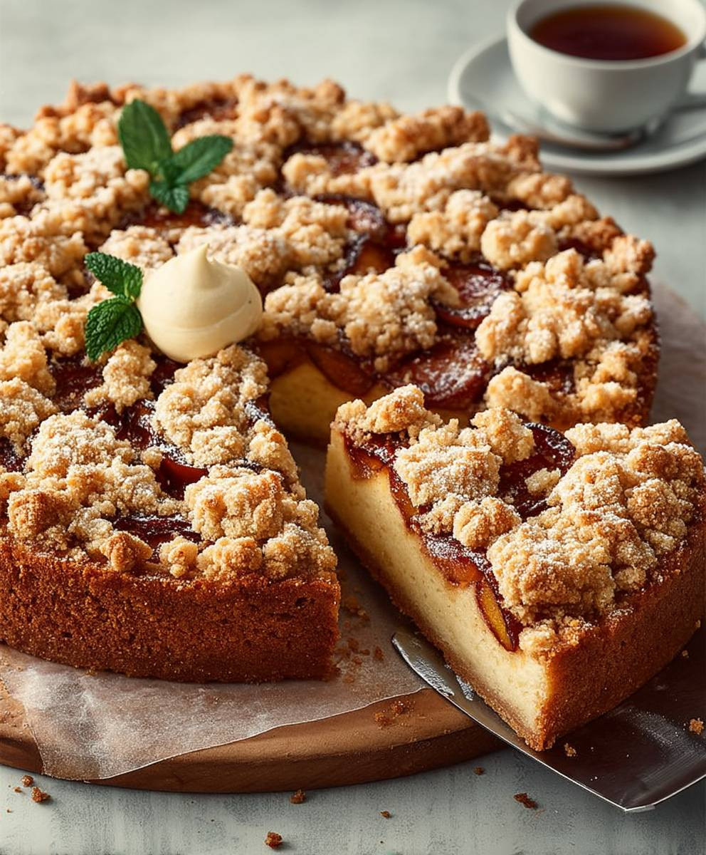 Pflaumenkuchen Streusel Zimt Butter