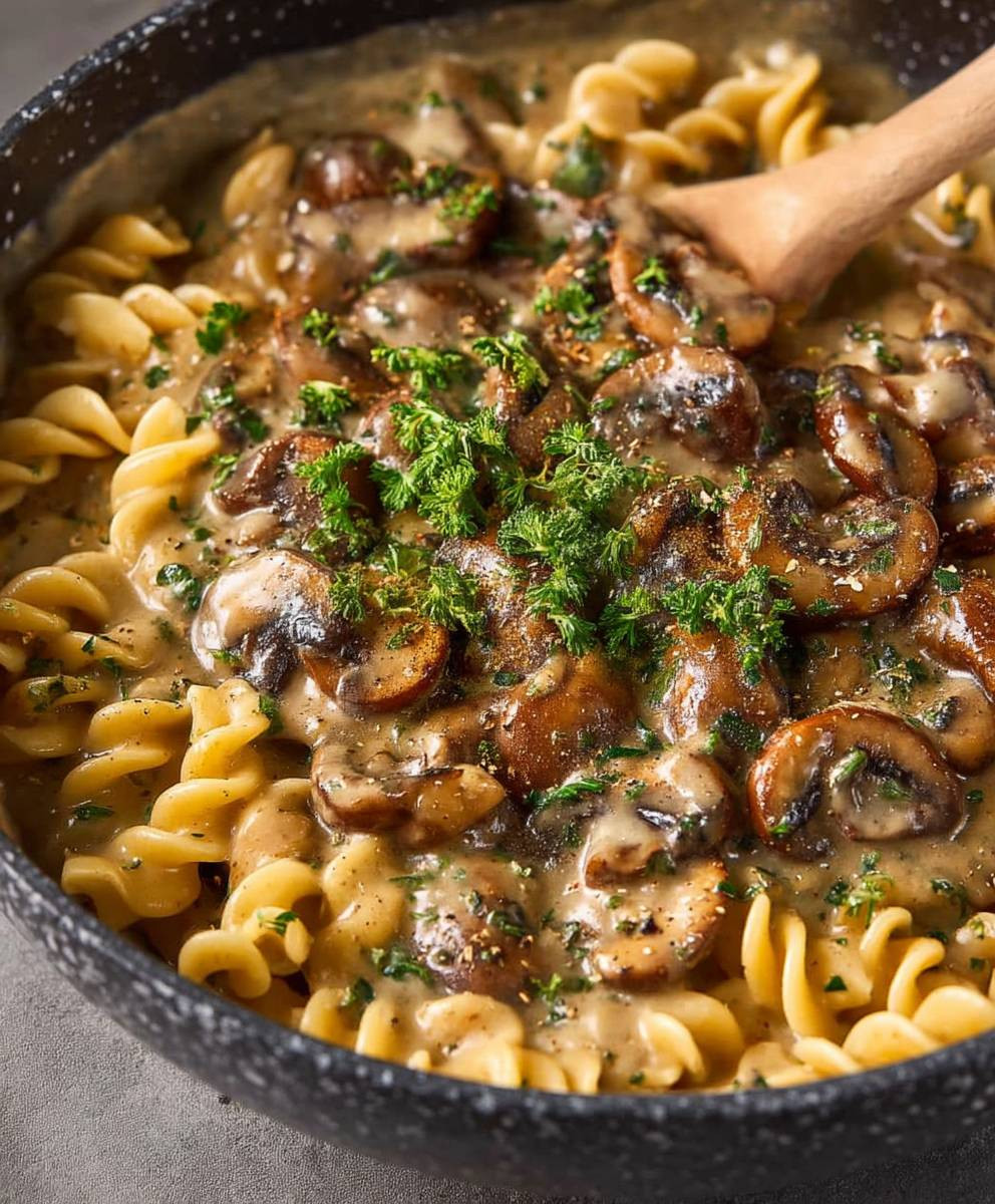 Veganer Pilz Stroganoff Schnell