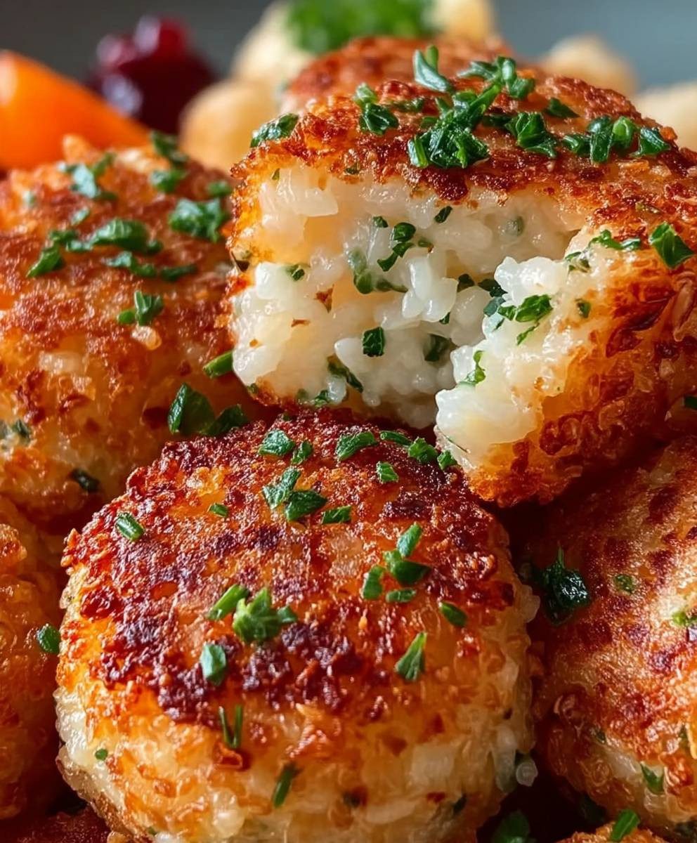 Heißluftfritteuse Reis Fleischbällchen