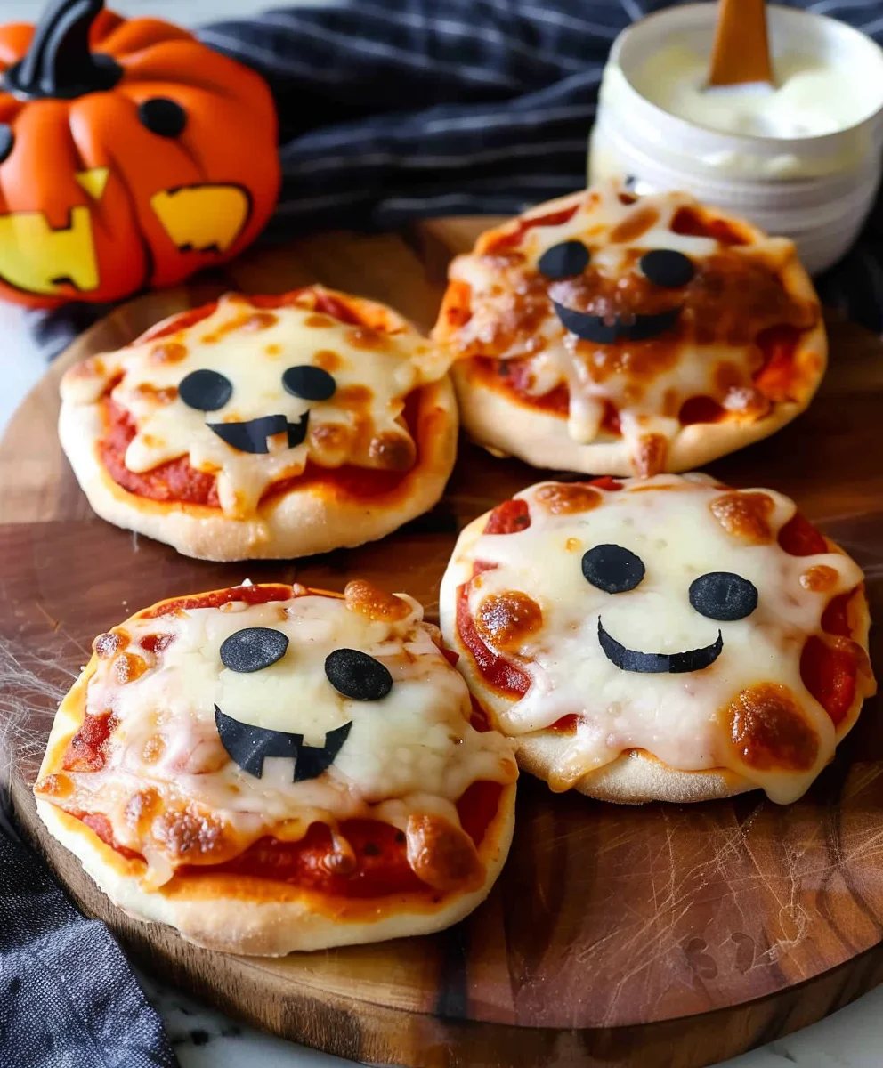 Einfache Mini Halloween Pizzen: Schnell & Gruselig Lecker