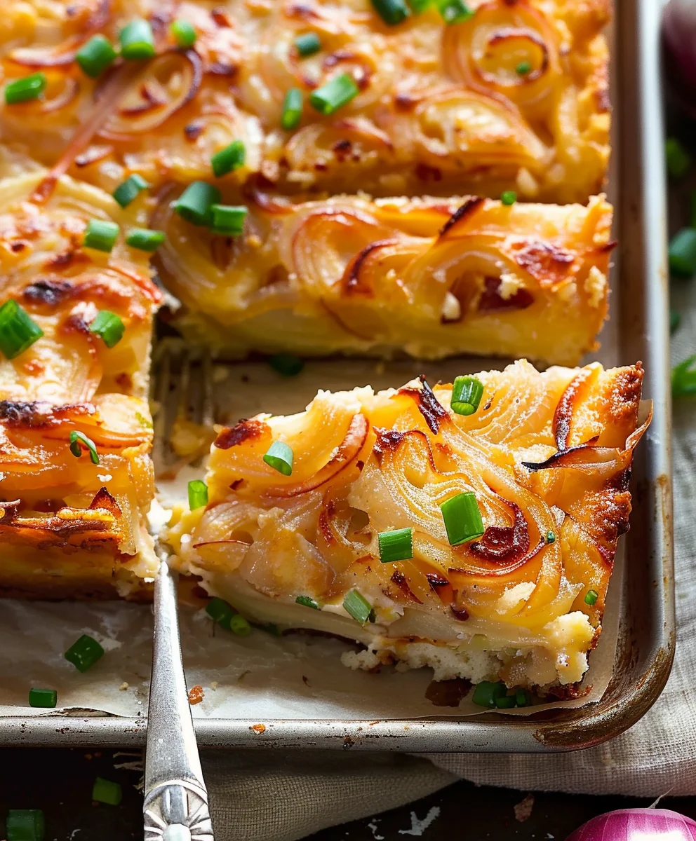 Zwiebelkuchen vom Blech