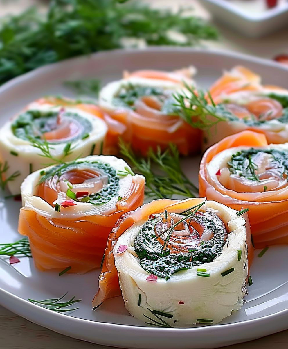 Lachs Frischkäse Röllchen schnell