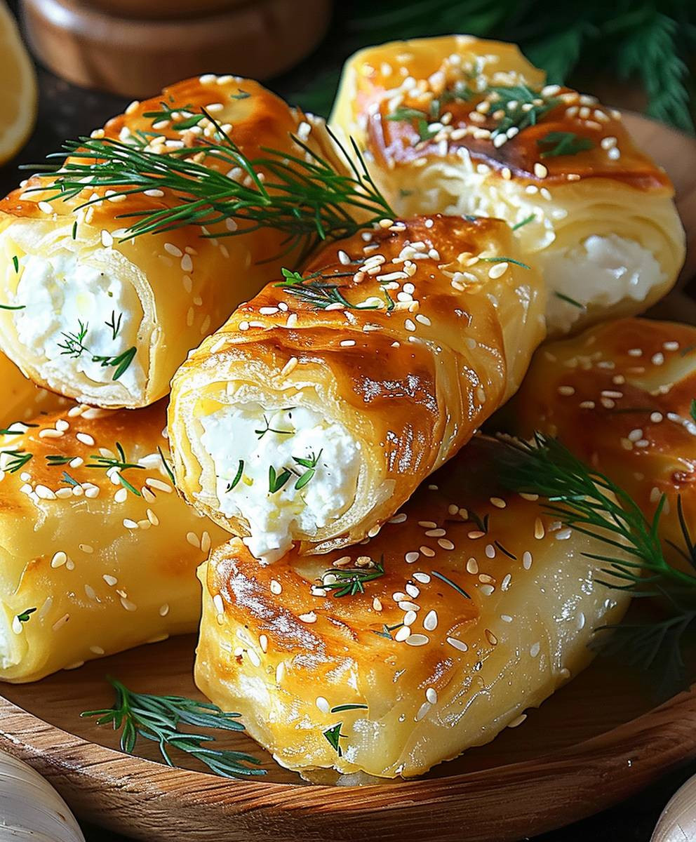 Knusprige Feta Röllchen Ofen