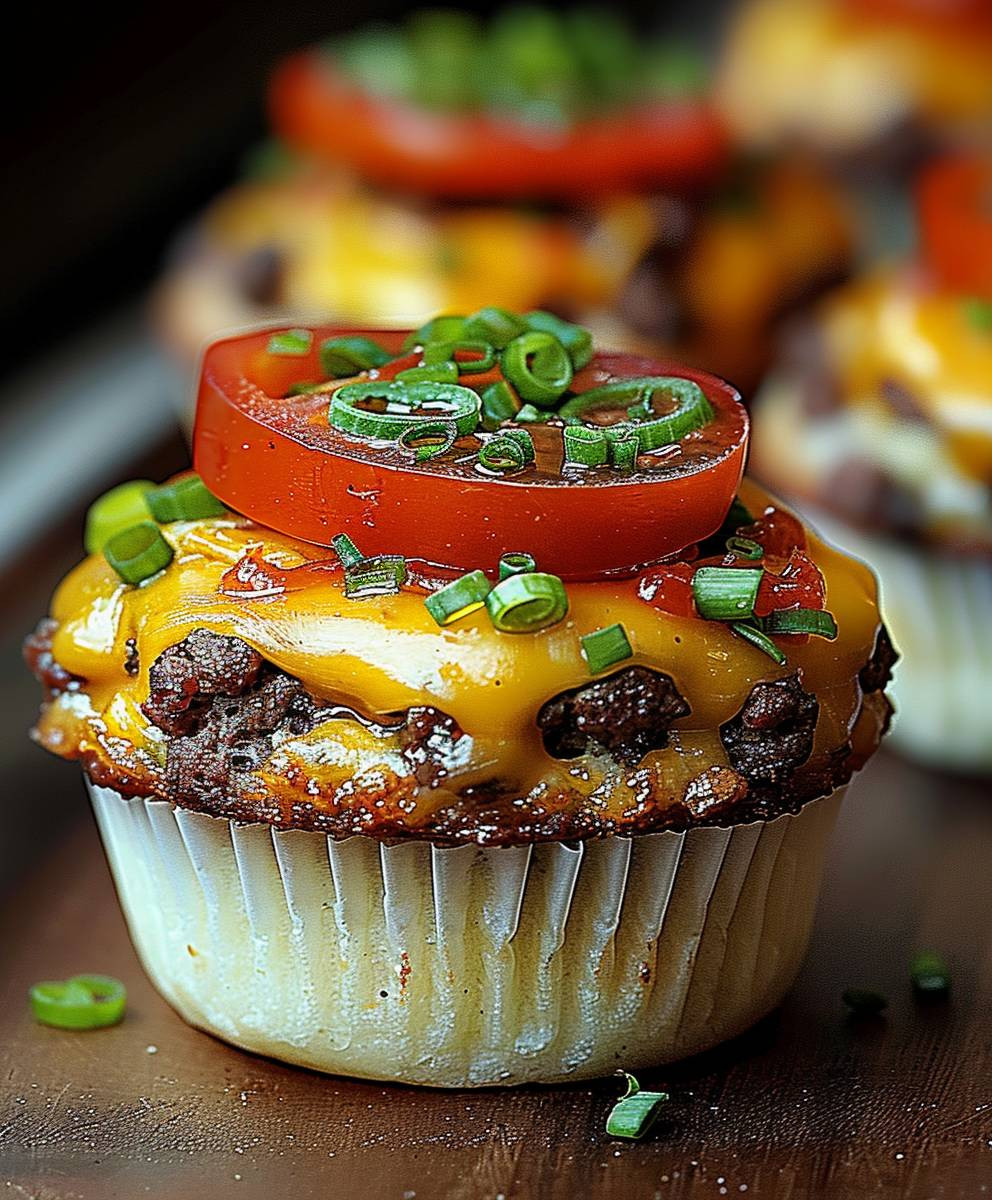 Cheeseburger Muffins backen