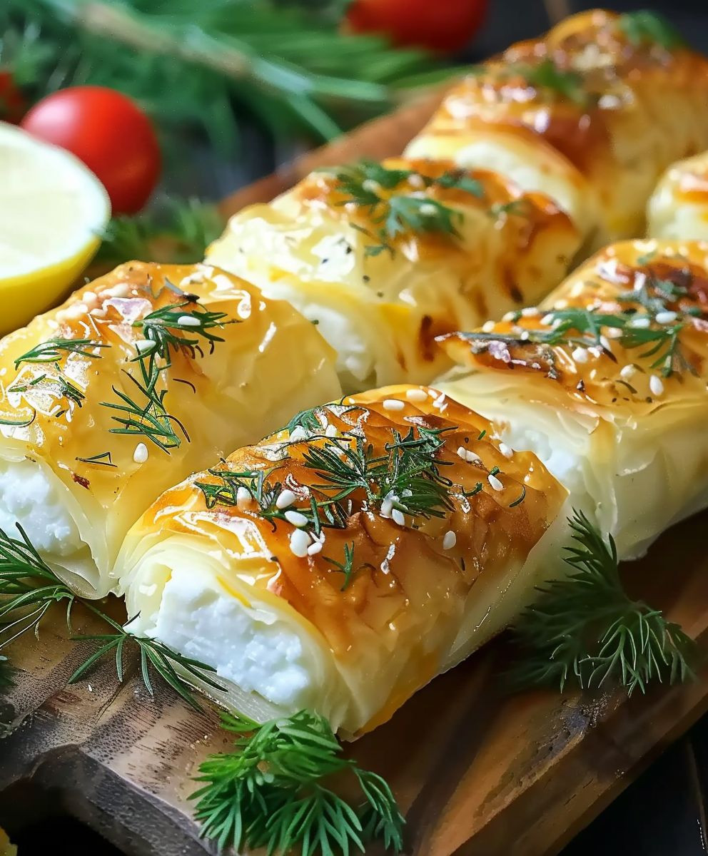 Knusprige Feta Röllchen Ofen