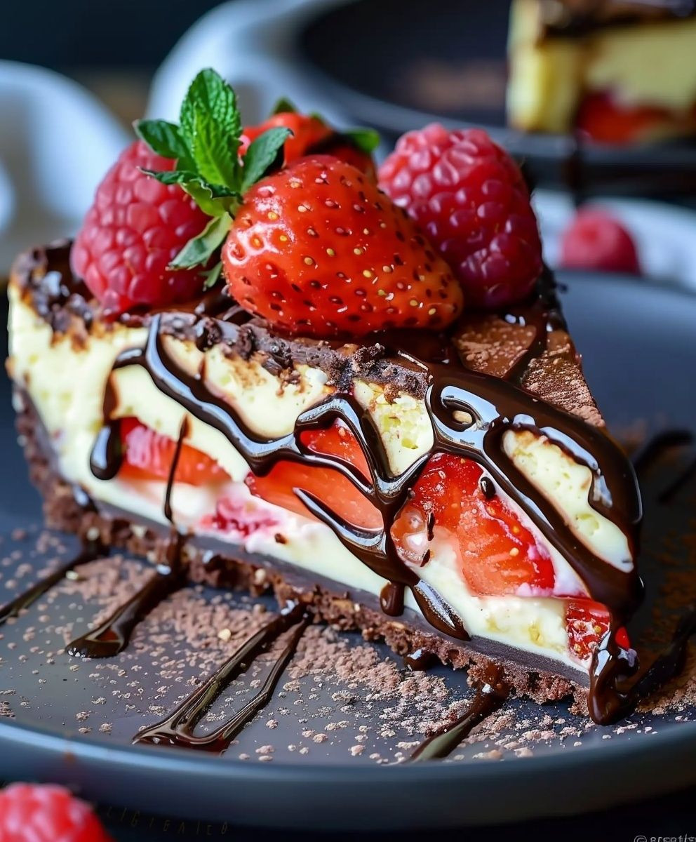 Erdbeer Schoko Käsekuchen Wirbel