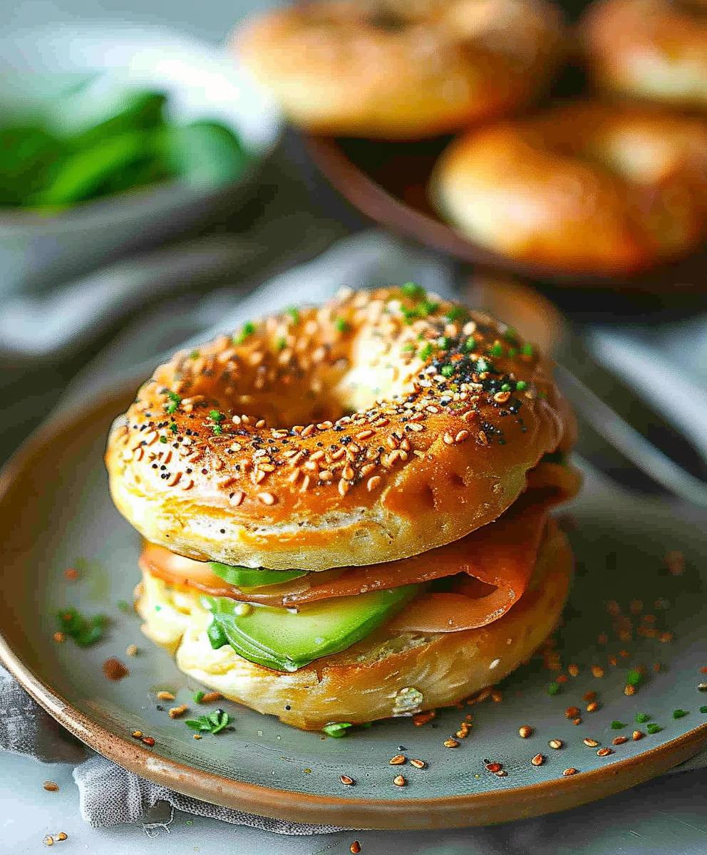 Protein Bagel Abendessen