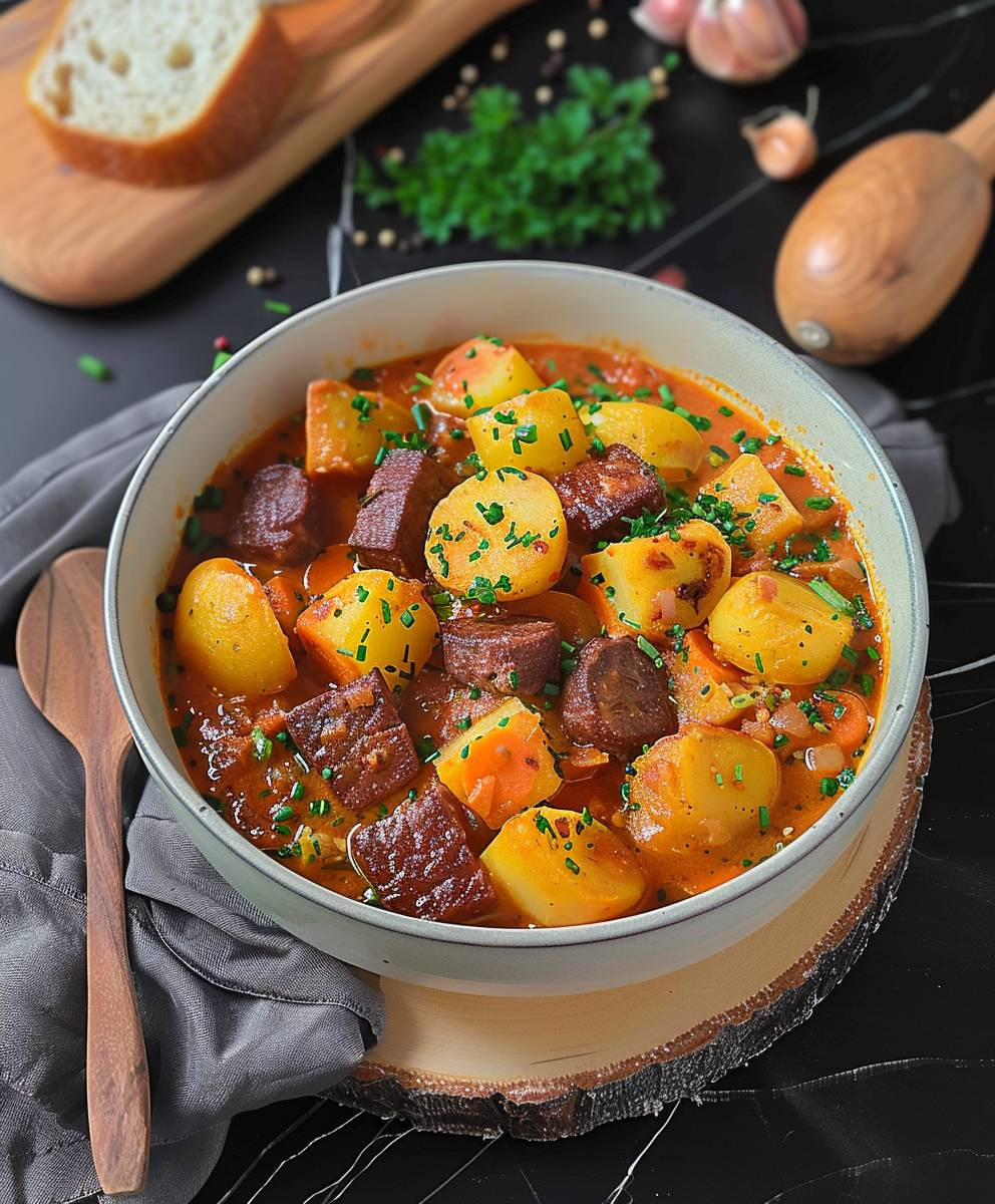 Kartoffelgulasch einfach zubereiten