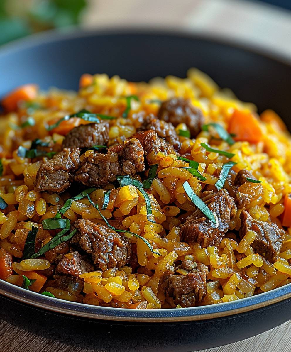 Curryreis mit Hackfleisch
