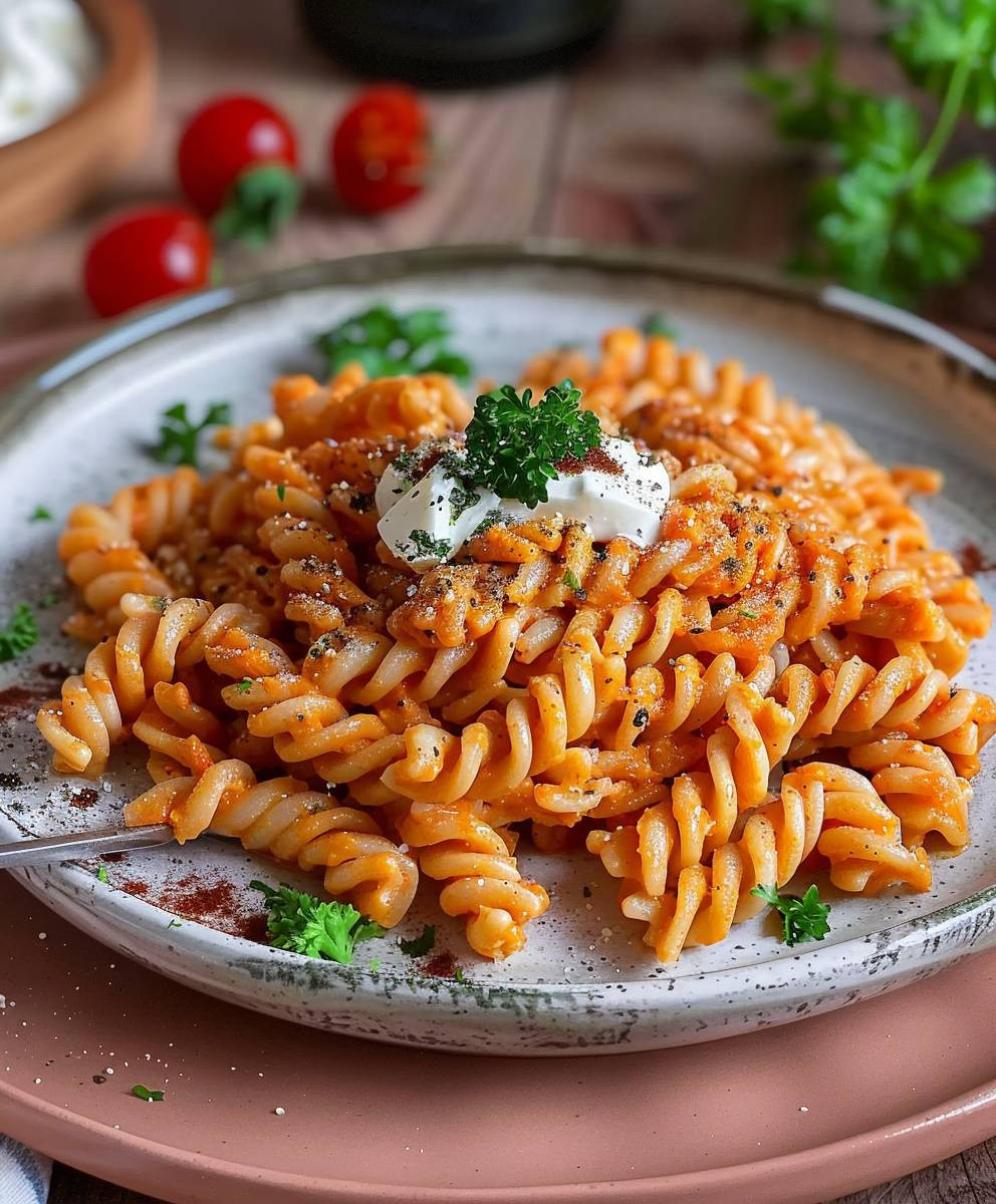 Cremige gesunde einfache Pasta
