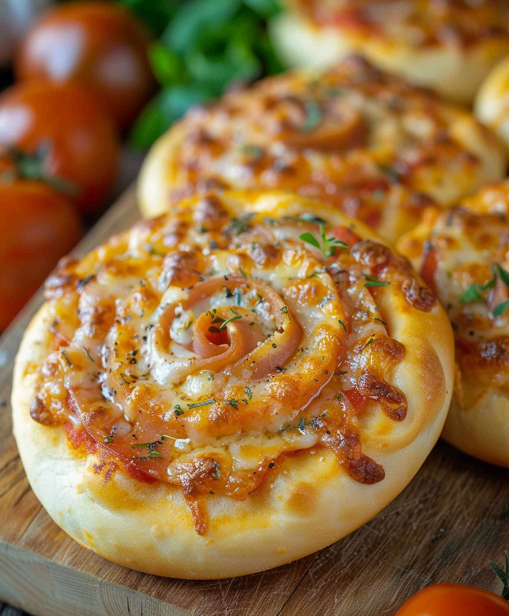 Pizzaschnecken mit Pizzateig