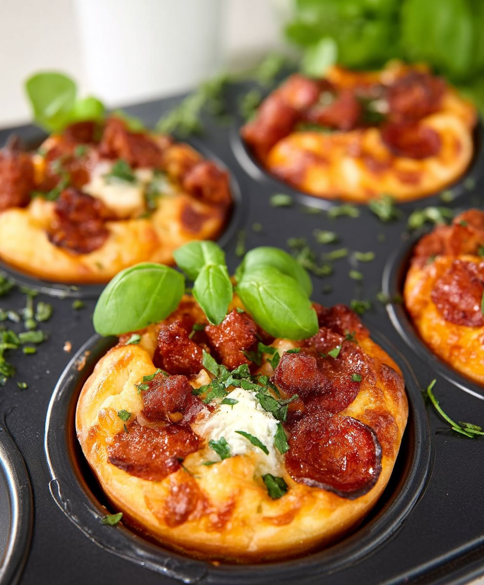 Pizza Muffins schnell einfach