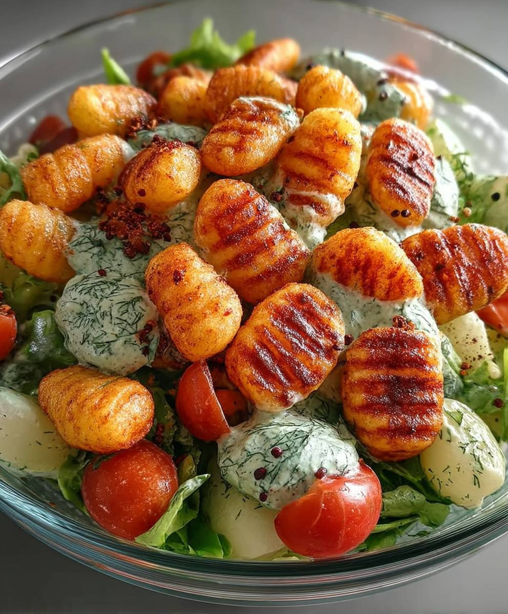 Knuspriger Gnocchi Salat