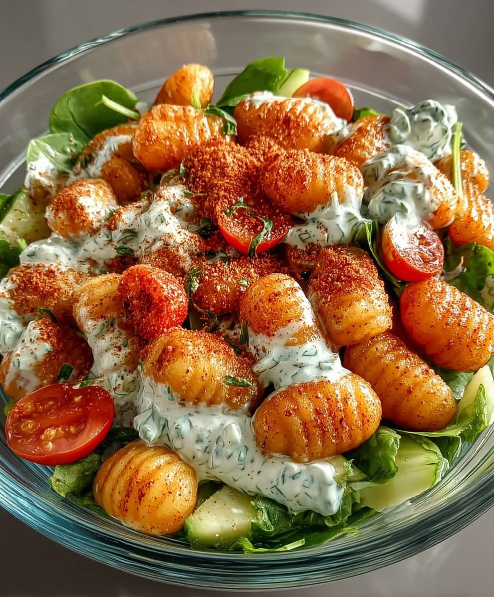 Knuspriger Gnocchi Salat