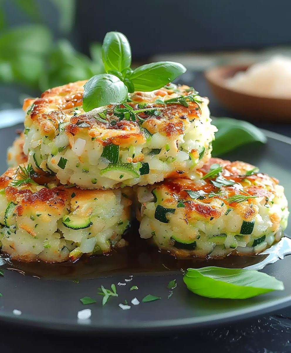Zucchini Puffer vegetarisch lecker