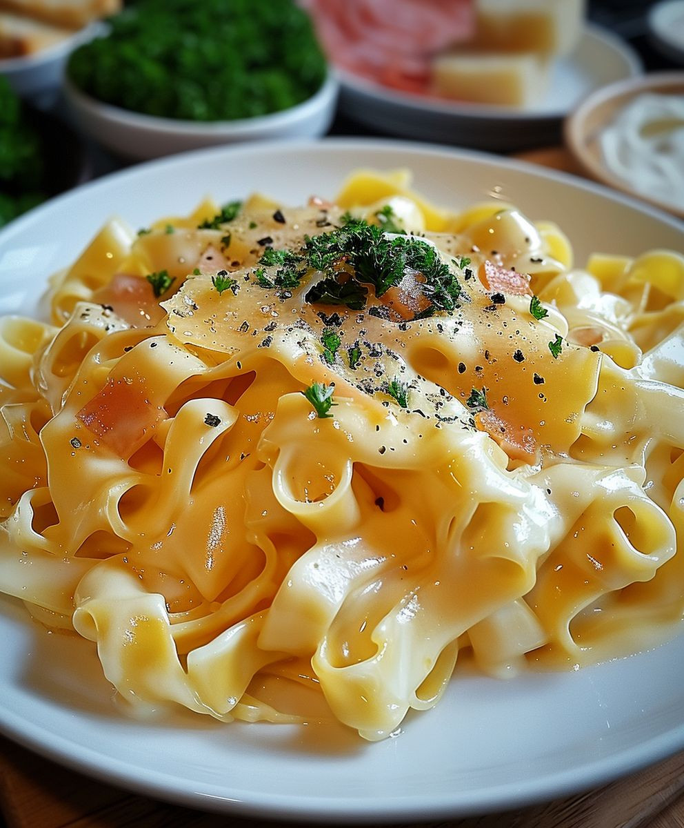 Käse Sahne Soße Nudeln