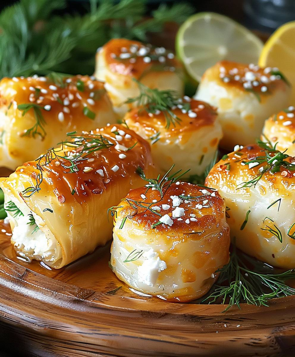 Knusprige Feta Röllchen Ofen