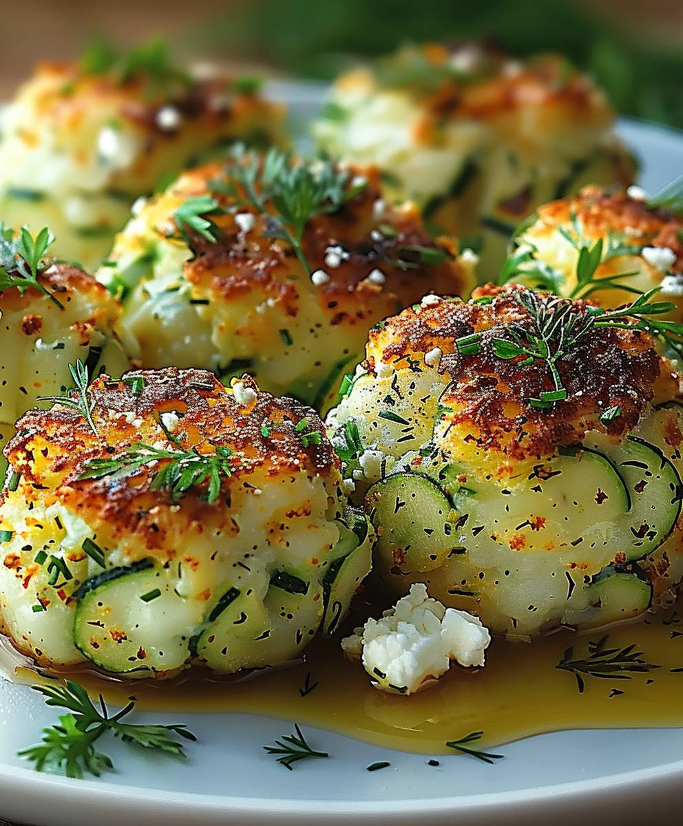 Zucchini Feta Bällchen