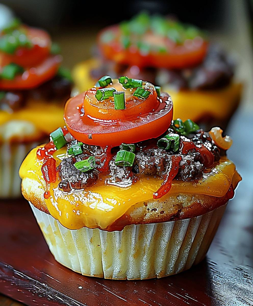 Cheeseburger Muffins backen