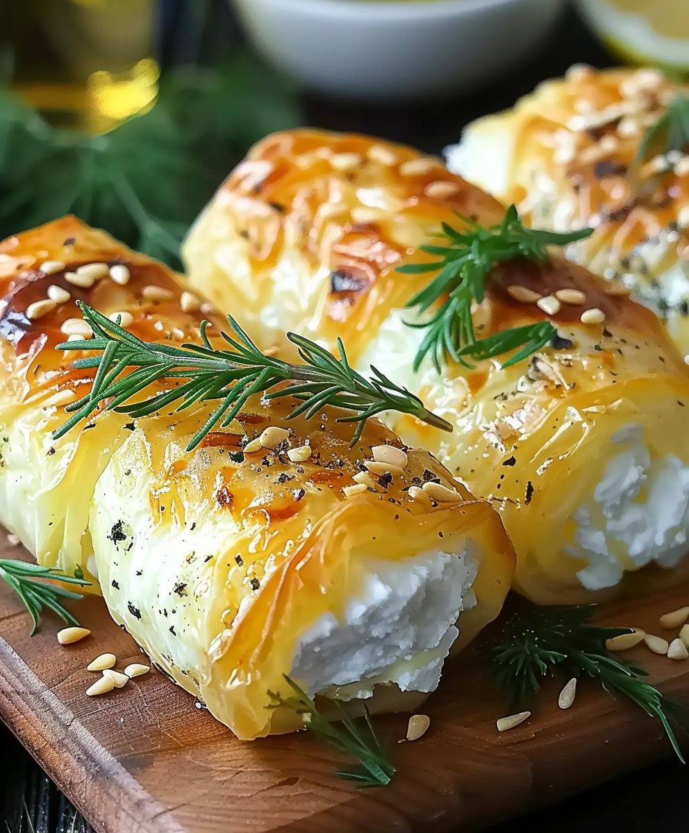 Knusprige Feta Röllchen Ofen
