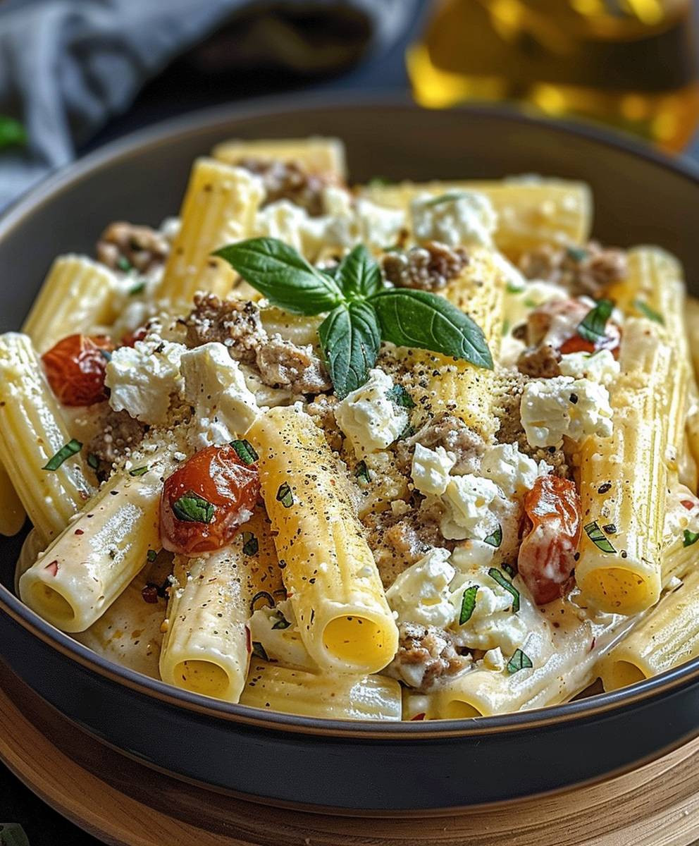 Rigatoni Hack Feta Creme