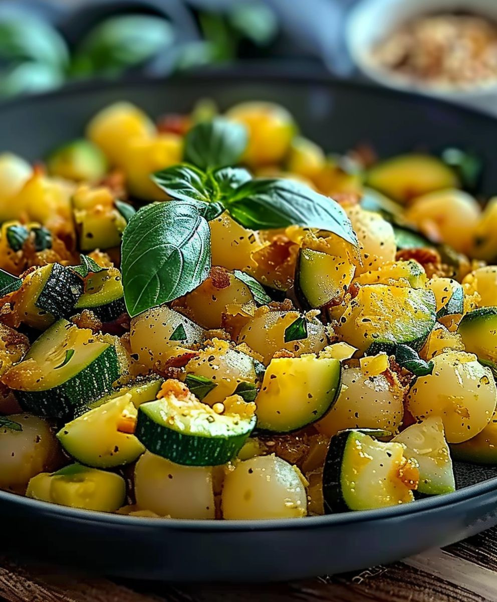 Zucchini Kichererbsen Pfanne schnell