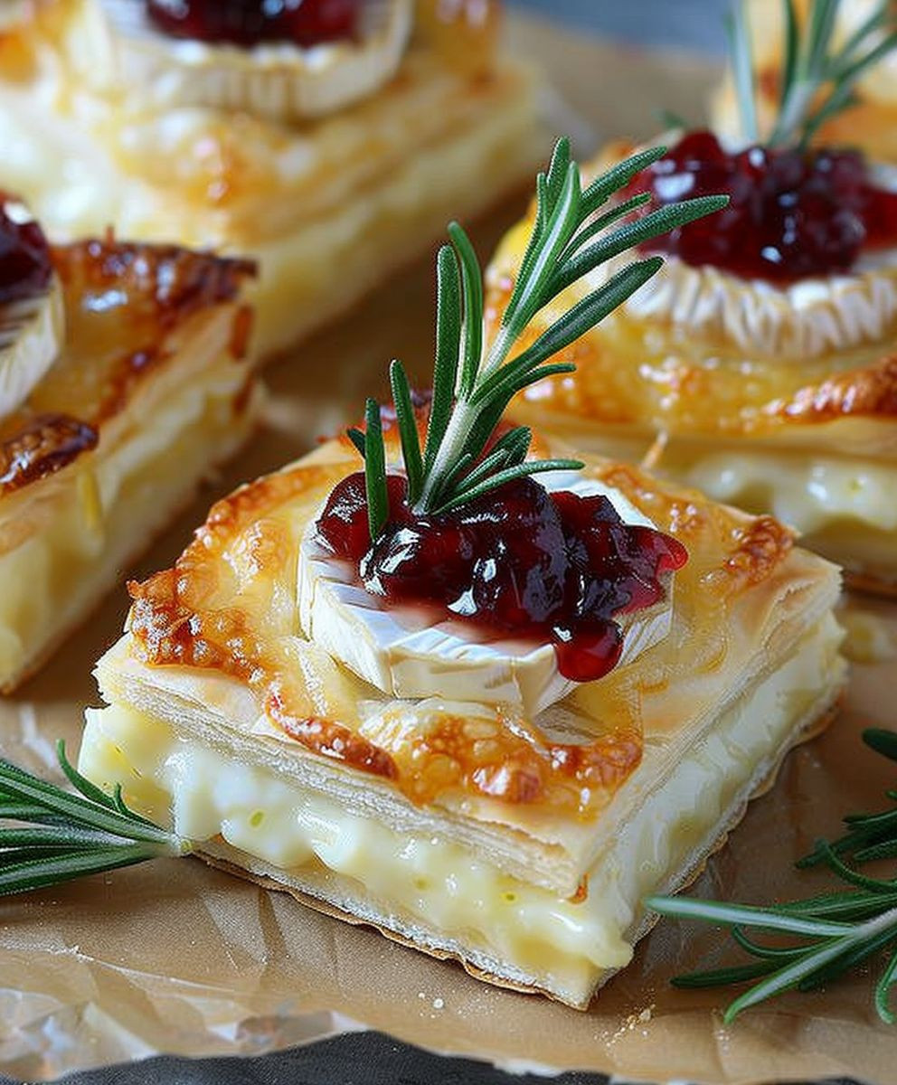 Camembert Blätterteig Häppchen