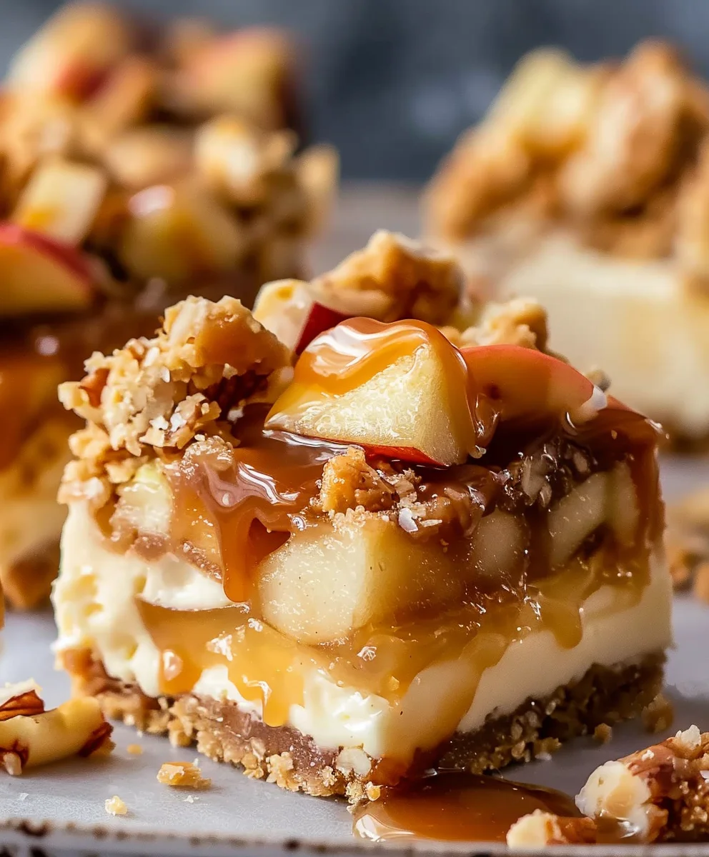 Köstliche Karamell-Apfel-Käsekuchen-Bars: Jetzt backen!